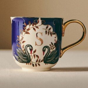 NEW! Anthropologie Lou Rota Nature Table Monogram Mug "S" Cup 💎